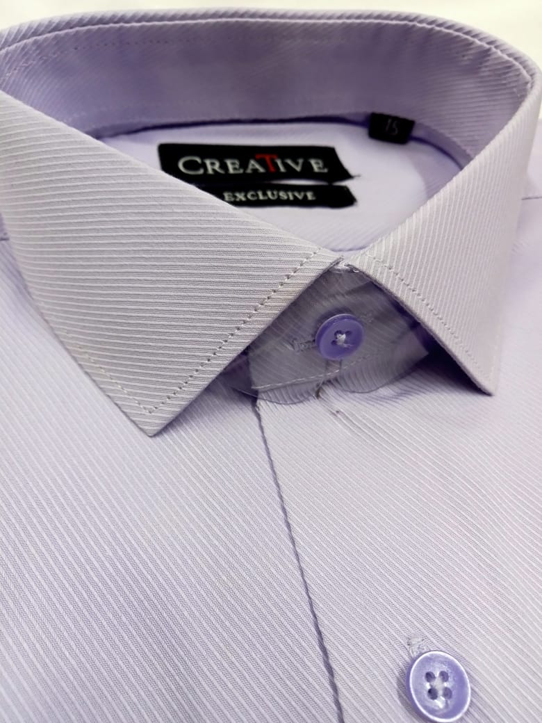 CREATIVE EXCLUSIVE, Lavender Classic Dress Shirt (Cross Rod Self-Textured)