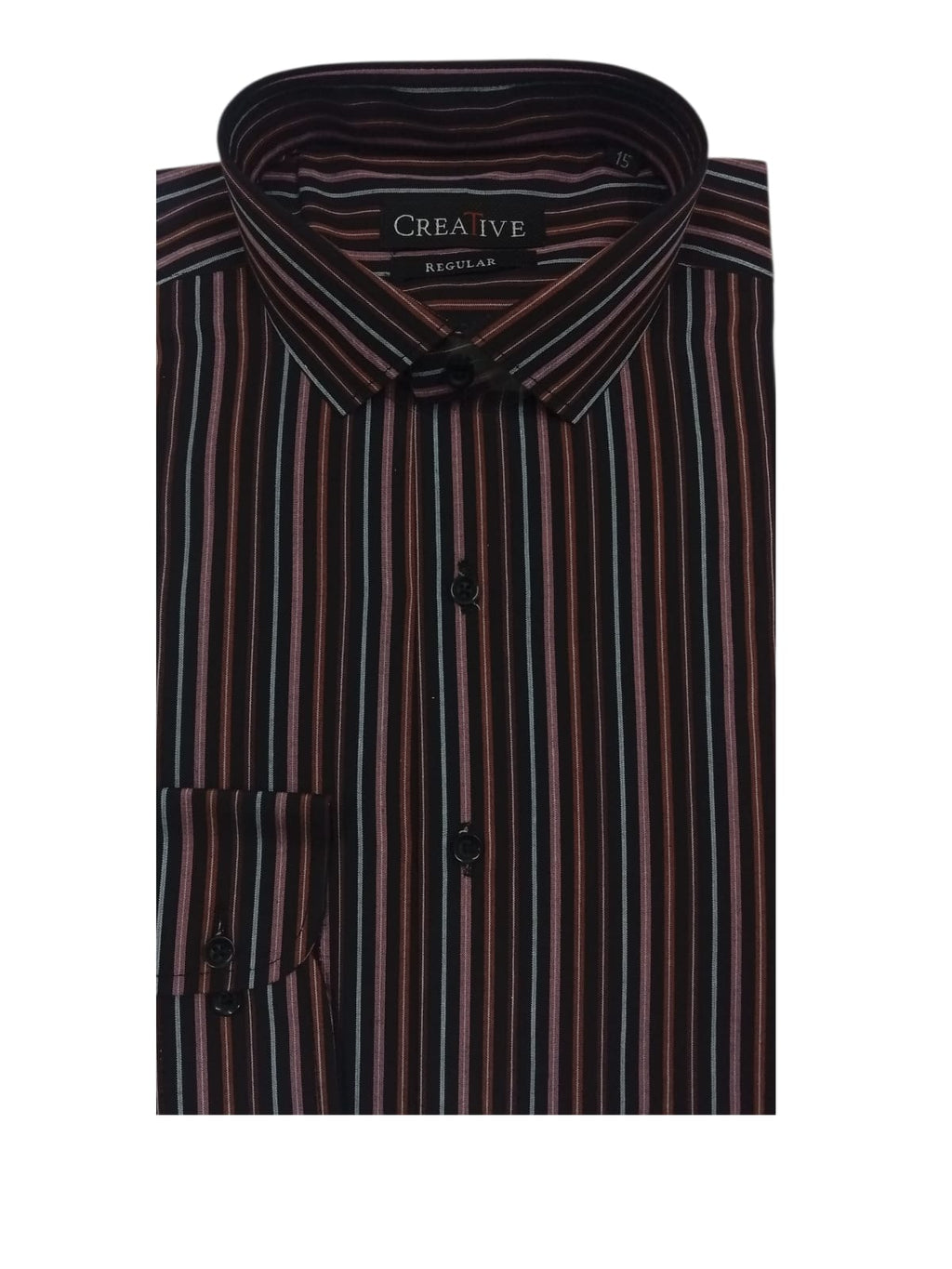 CREATIVE 'Black Tie' Executive Striped Cotton Shirt