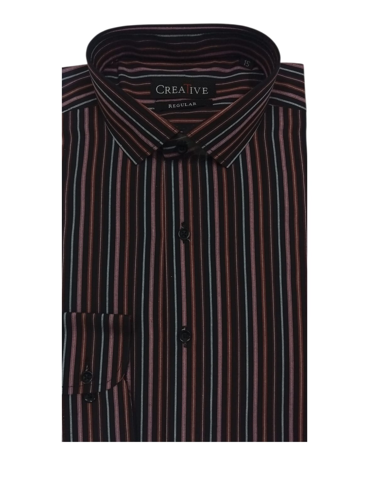 CREATIVE 'Black Tie' Executive Striped Cotton Shirt