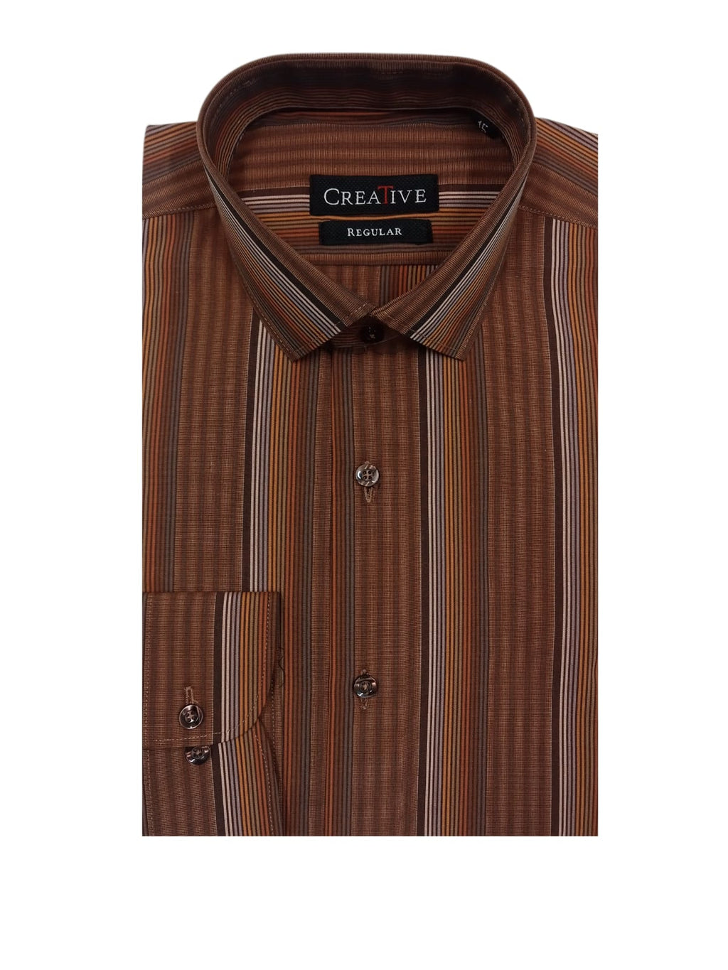 CREATIVE 'Autumn Harvest' Striped Cotton Shirt