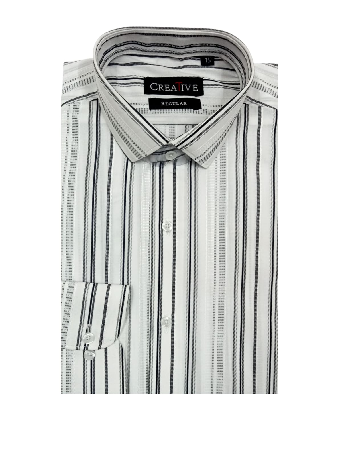 CREATIVE 'Urban Grid' Monochrome Cotton Shirt