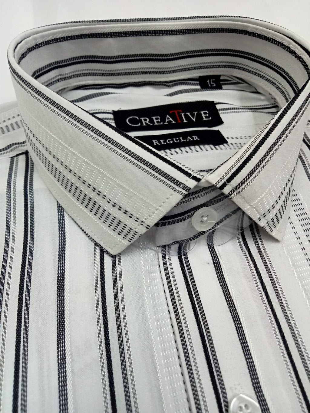 CREATIVE 'Urban Grid' Monochrome Cotton Shirt