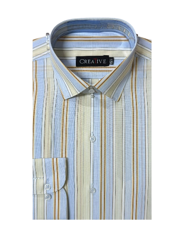 Sunset Ombre Stripe' Classic Cotton Shirt