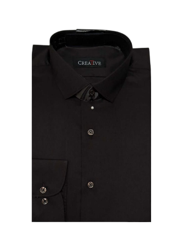Coffee Brown, Solid Cotton Shirt