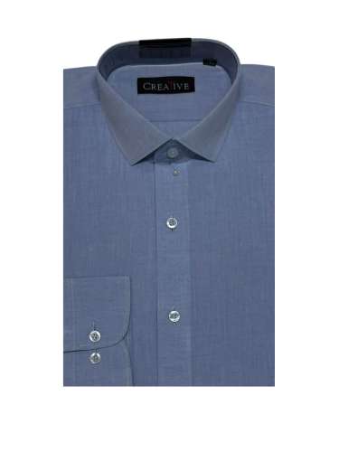 Sky Chambray Solid Cotton Shirt