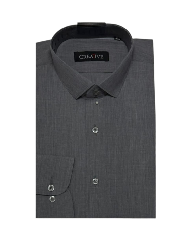 Slate Shadow Chambray Weave Cotton Shirt