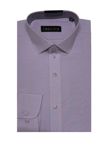 Lavender Cloud, Solid Cotton Shirt
