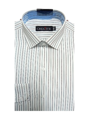 Shadow Pinstripe' Classic Cotton Shirt