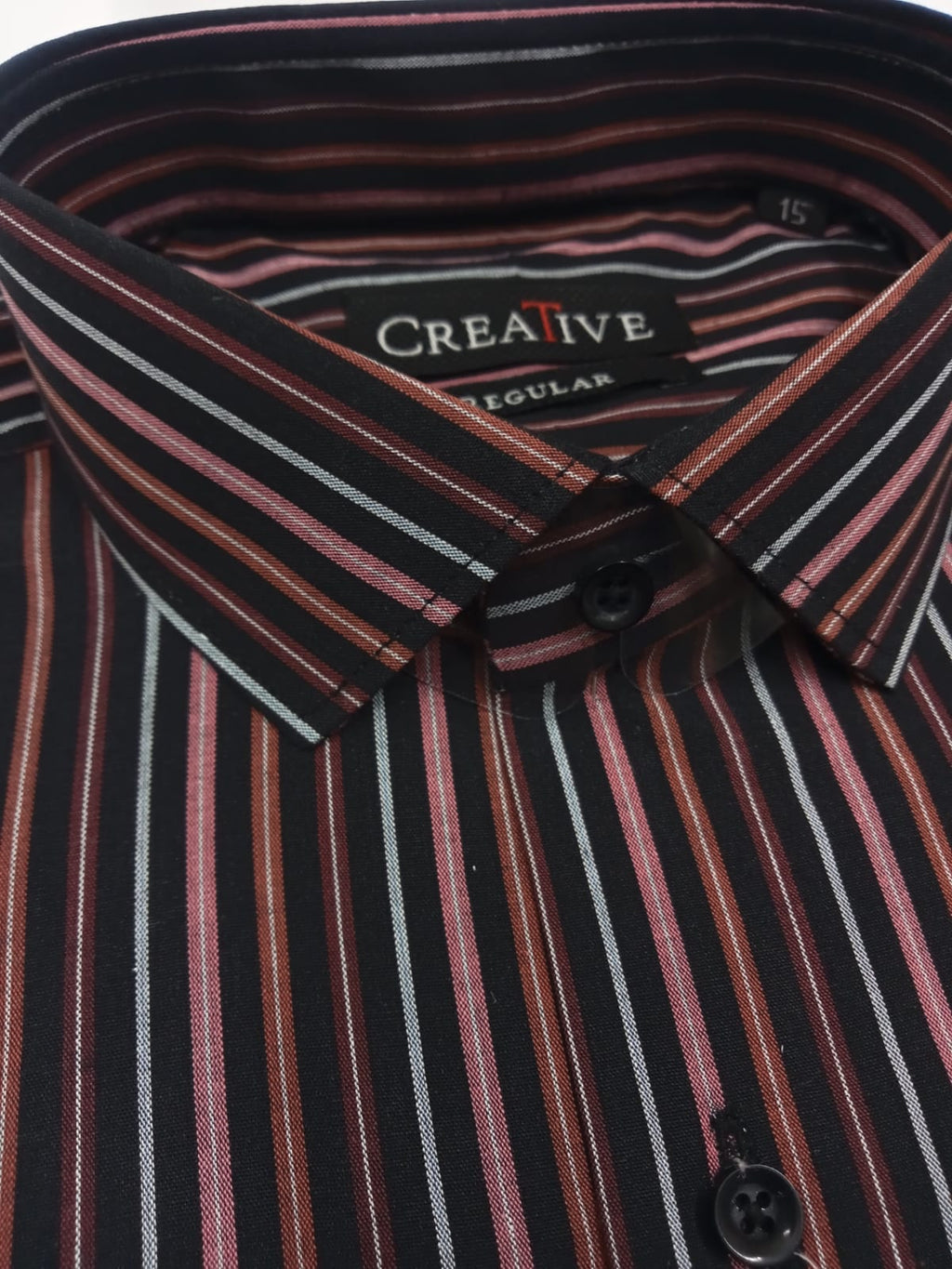 CREATIVE 'Black Tie' Executive Striped Cotton Shirt