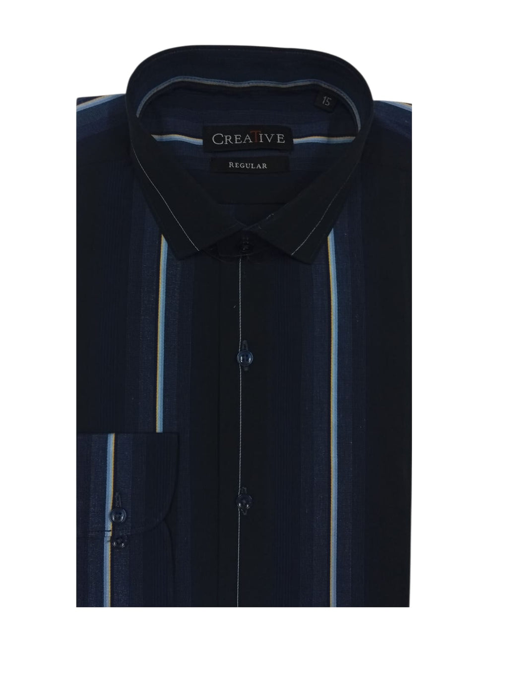 The CREATIVE 'Midnight Flash' Striped Cotton Shirt