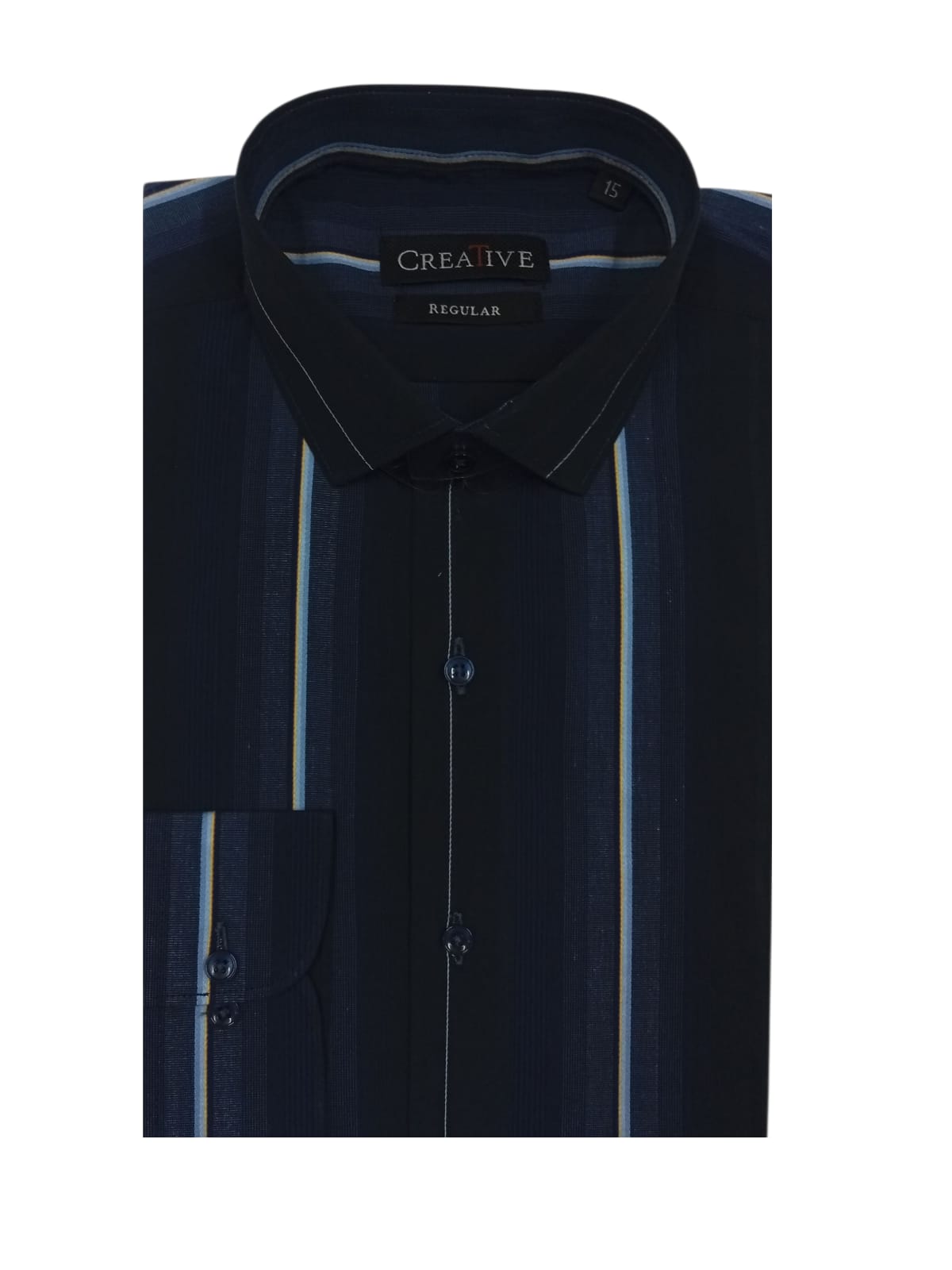 The CREATIVE 'Midnight Flash' Striped Cotton Shirt