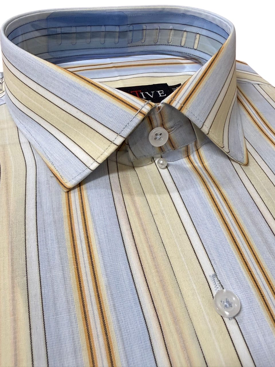 Sunset Ombre Stripe' Classic Cotton Shirt