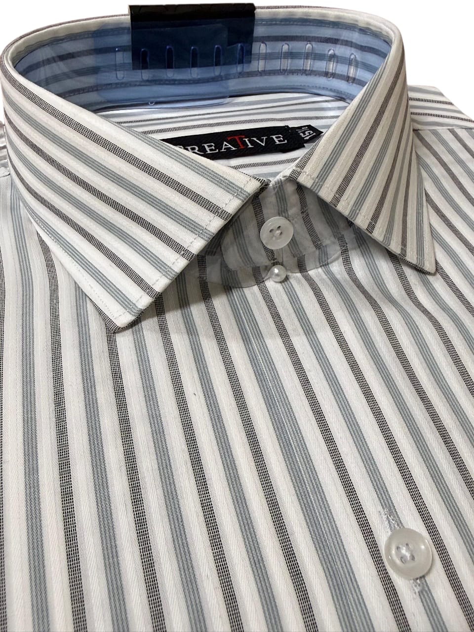 Shadow Pinstripe' Classic Cotton Shirt
