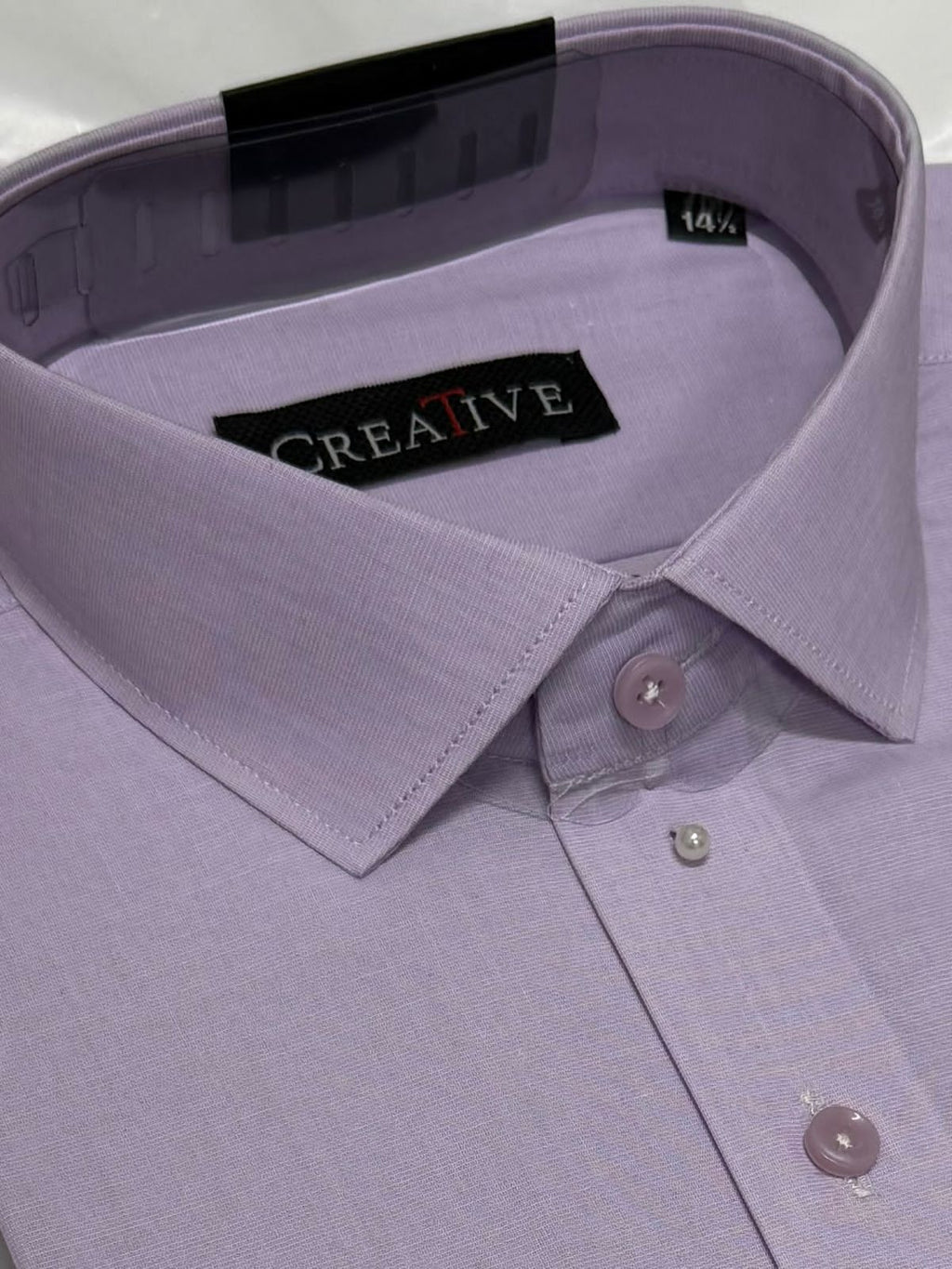 Lavender Cloud, Solid Cotton Shirt