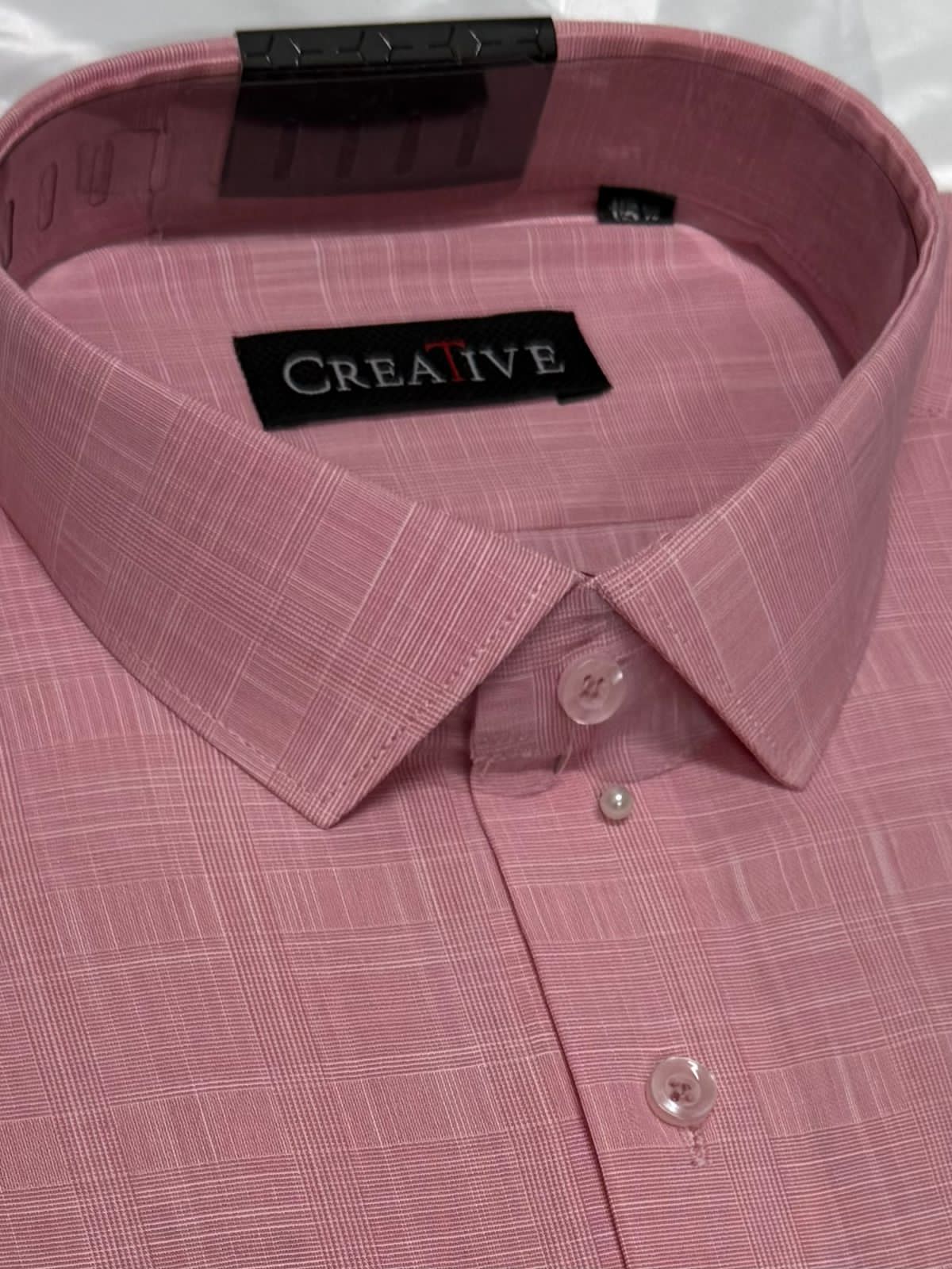 Cranberry Grid Chambray Weave Cotton Shirt