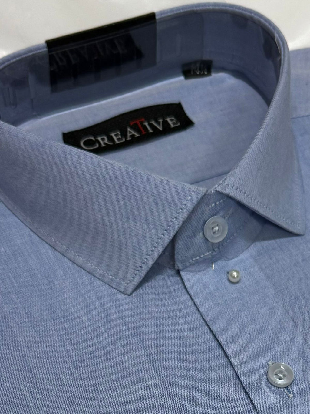 Sky Chambray Solid Cotton Shirt